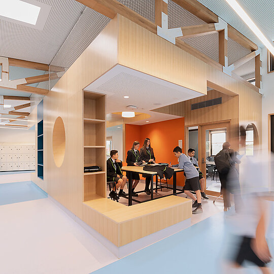Interior photograph of Clyde and Greenvale Secondary Colleges by Tim Yi-Ting Lee