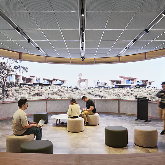 Interior photograph of Aurecon Melbourne by Nicole England