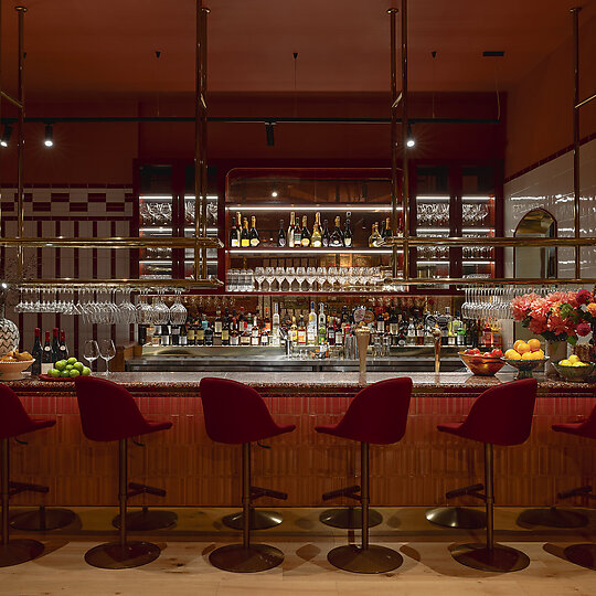 Interior photograph of The Wolf Dining and Bar by Brock Beazley