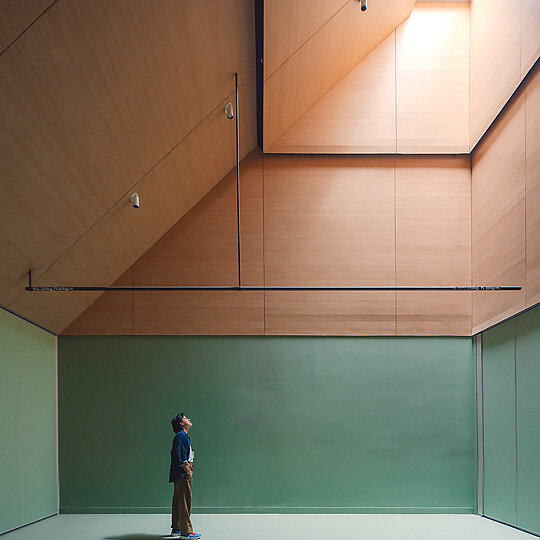Interior photograph of Berninneit Cultural and Community Centre by Victor Vieaux