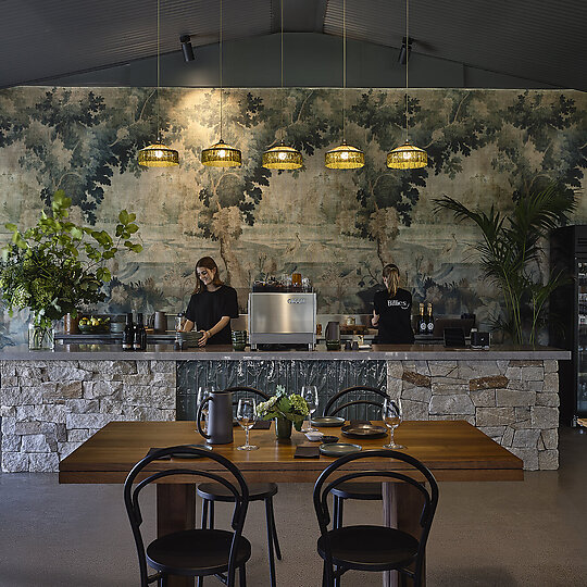 Interior photograph of Billies - Main Ridge Goat Dairy by Derek Swalwell