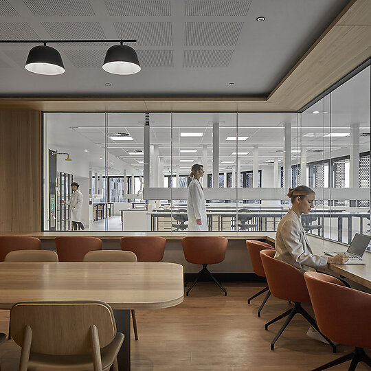 Interior photograph of CSL Global Headquarters and Centre for Research & Development by Peter Clarke