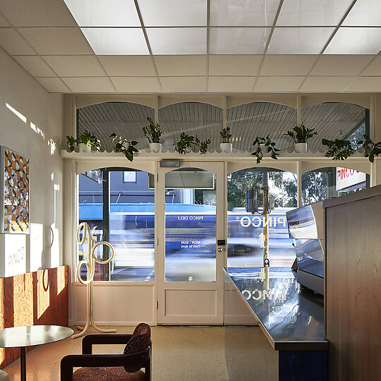 Interior photograph of Pinco Deli by Anthony Basheer