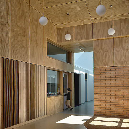 Interior photograph of Wangaratta District Specialist School by Derek Swalwell