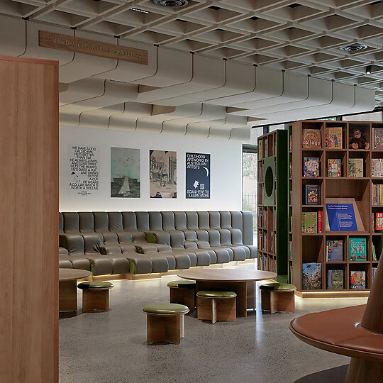 Interior photograph of Art Gallery of NSW Library and Members Lounge by Cieran Murphy