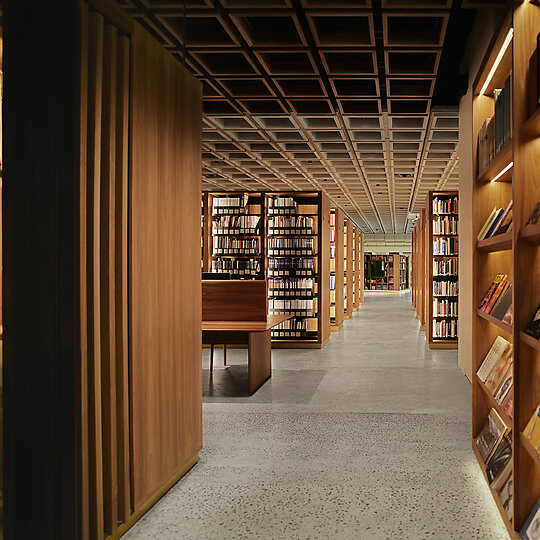 Interior photograph of Art Gallery of NSW Library and Members Lounge by Cieran Murphy