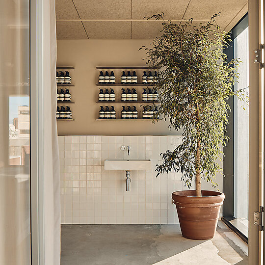 Interior photograph of Aesop Australian Headquarters by Peter Bennetts 