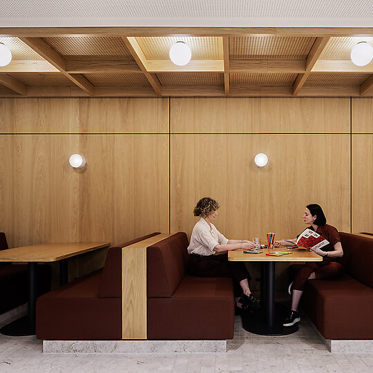 Interior photograph of Crestone Workplace by Trevor Mein