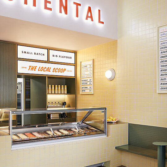 Interior photograph of Monumental Ice Creamery by Caitlin Mills