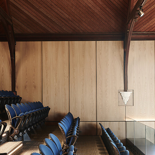 Interior photograph of Memorial Hall - Christ Church Grammar School by Eve Wilson