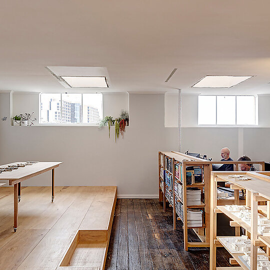 Interior photograph of TERROIR Hobart Office by Brett Boardman