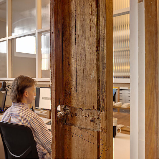 Interior photograph of TERROIR Hobart Office by Brett Boardman