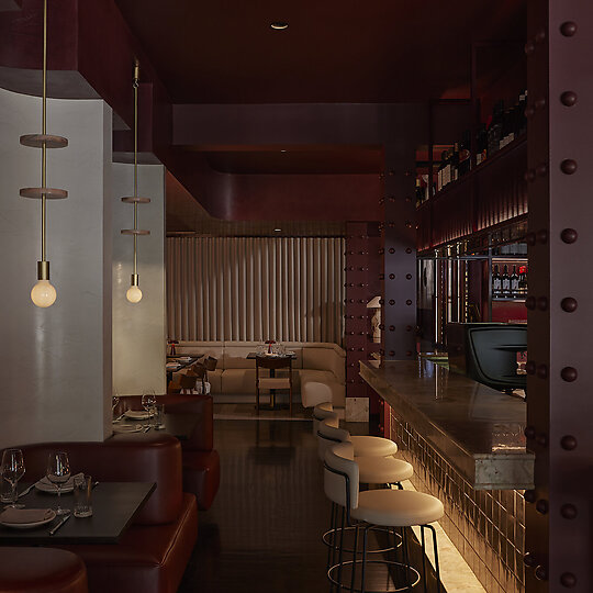 Interior photograph of Como Restaurant by Cieran Murphy